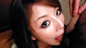 Rika Tamura down on her knees for good cock sucking