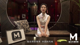 Beautiful Asian girl giving a blowjob